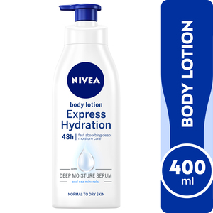 Buy Nivea Body Lotion Express Hydration Normal & Dry Skin 400 ml Online at Best Price | Body Lotion | Lulu UAE in Saudi Arabia