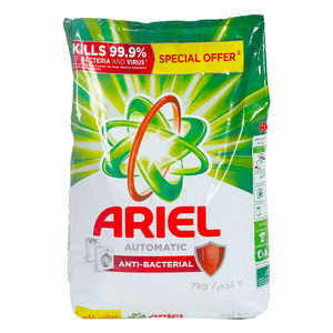 اشتري قم بشراء Ariel Anti-Bacterial Washing Powder Front Load Green Value Pack 7 kg Online at Best Price من الموقع - من لولو هايبر ماركت P&G products في الامارات