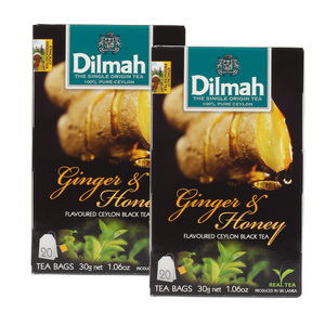 Dilmah Ginger & Honey Black Tea Value Pack 2 x 20 Teabags