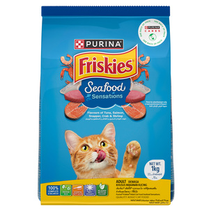 بورينا فريسكيز طعام القطط سينسيشن بالمأكولات البحرية 1 كجم