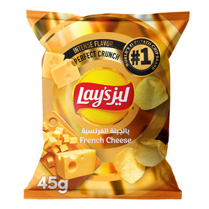 Buy Lays Potato Chips French Cheese 45 g Online at Best Price | Potato Bags | Lulu KSA in Kuwait