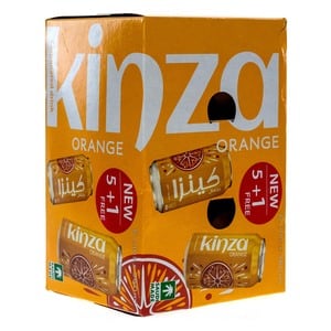 Kinza Carbonated Drink Orange 6 x 360 ml