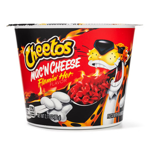 Buy Cheetos Macn Cheese Flamin Hot Pasta Flavoured Sauce, 60 g Online at Best Price | Instant Noodle | Lulu Kuwait in UAE