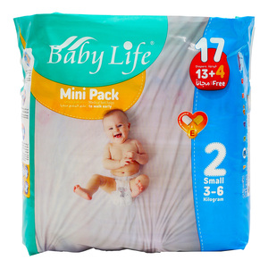 Baby Life Diaper Small Size 2 3-6 kg 13 + 4 pcs