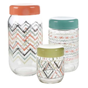 Mary Liz Belissa Glass Jar Set, 3 Pcs, ML1253