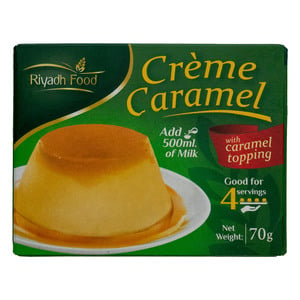 Buy Riyadh Food Creme Caramel 12 x 70 g Online at Best Price | Cake & Dessert Mixes | Lulu KSA in Saudi Arabia