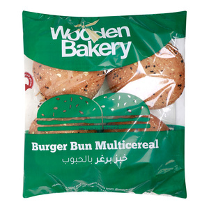 Wooden Bakery Burger Bun Multicereal, 330 g