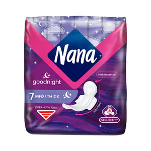 Nana Goodnight Maxi Thick Pads with Wings 7 pcs