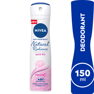 Buy Nivea Antiperspirant Spray for Women Natural Radiance 150 ml Online at Best Price | Female & Unisex Deo | Lulu UAE in Kuwait