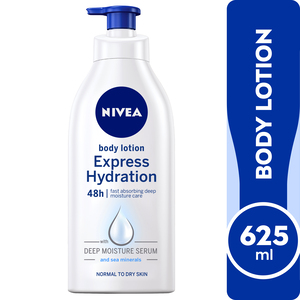 Buy Nivea Body Lotion Express Hydration Normal & Dry Skin 625 ml Online at Best Price | Body Lotion | Lulu KSA in Saudi Arabia