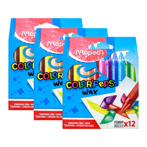 Maped Color Peps Wax Crayons 24's x 3 Pack