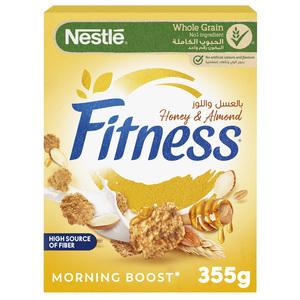 Buy Nestle Fitness Honey And Almonds Breakfast Cereal 355 g Online at Best Price | Health Cereals | Lulu Kuwait in UAE
