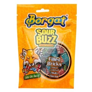 Borgat Sour Buzz Filled Bricks Multi Flavour Candies 75 g