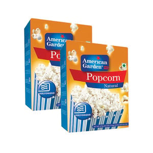 American Garden Natural Popcorn Microwave Value Pack 2 x 273 g