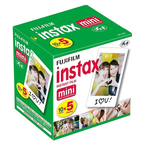 Fujifilm Instax Mini Instant Film, 10 Sheets × 5 Pack (Total 50 Shoots)