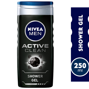 Buy Nivea Men Shower Gel Active Clean 250 ml Online at Best Price | Shower gel & body wash | Lulu KSA in Kuwait