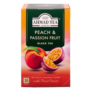 Buy Ahmad Tea Peach & Passion Fruit Black Tea 20 Teabags Online at Best Price | Speciality Tea | Lulu Egypt in Kuwait
