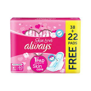Always Skin Love Maxi Thick Large Pads 60 pcs