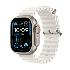 Apple Watch Ultra 2 GPS + Cellular, Titanium Case with White Ocean Band, 49 mm, MREJ3AE/A