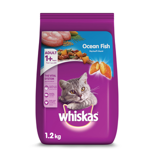 Whiskas Ocean Fish Dry Food for Adult Cats 1+ Years 1.2kg