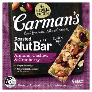 Carmans Almond Cashew & Cranberry & Nut Bar 5 x 35 g