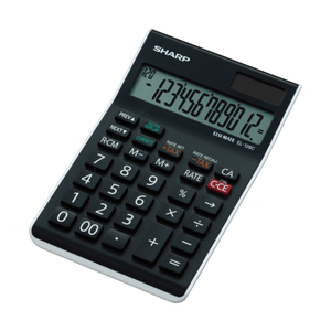 Sharp 12-Digit Calculator, Black, EL-128