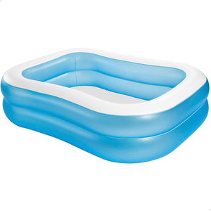Intex Large Pool, Swim Center Family Pool, 80.6 x 59.8 x 18.9 inches (203 x 152 x 48 cm), Blue 57180