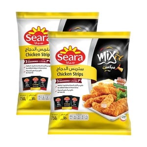 اشتري قم بشراء Seara Chicken Strips With 3 Seasonings Value Pack 2 x 750 g Online at Best Price من الموقع - من لولو هايبر ماركت Zingers في الامارات