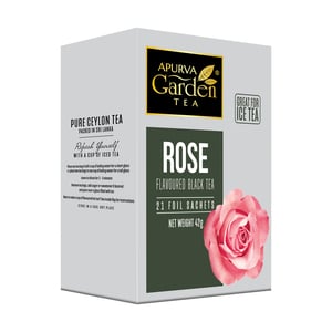 Apurva Garden Rose Flavoured Black Tea Bags 42g