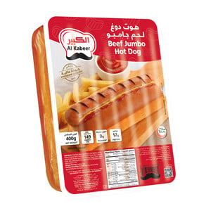 اشتري قم بشراء الكبير هوت دوغ لحم جامبو 400 جم Online at Best Price من الموقع - من لولو هايبر ماركت Frozen Sausages في السعودية