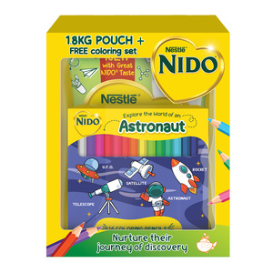 Nestle Nido Fortified Milk Powder Rich in Fiber Pouch 1.8 kg + Coloring Set Free