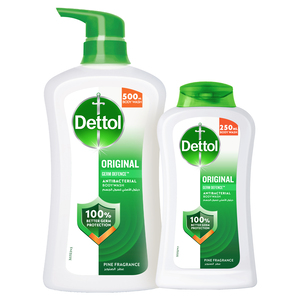 Buy Dettol Anti-Bacterial Body Wash Original 500 ml + 250 ml Online at Best Price | Shower gel & body wash | Lulu UAE in UAE