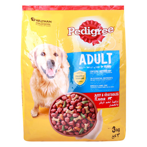 Pedigree Beef & Vegetables Adult Dog Food 3 kg