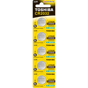 Toshiba Lithium Battery, 3V x 5 Pcs, CR2032 CP-5C