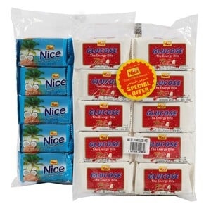 Nabil Glucose And Nice Biscuit Value Pack 20 x 40 g