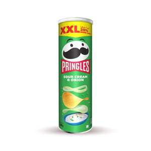 Buy Pringles XXL Sour Cream & Onion Flavoured Chips 200 g Online at Best Price | Potato Canister | Lulu Kuwait in Kuwait