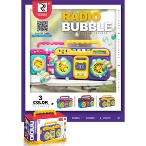 Skid Fusion Battery Operated Light & Sound Bubble Machine Radio ZR205 Assorted Color