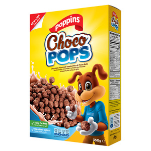 Poppins Rice & Maize Choco Pops 350 g
