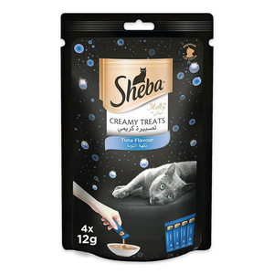 Buy Sheba Creamy Treat Cat Food Tuna Flavour 24 x 48 g Online at Best Price | Cat Food | Lulu UAE in UAE