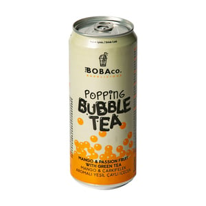 The Boba Co. Mango & Passion Fruit with Green Tea Popping Bubble Tea 330 ml
