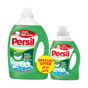 Buy Persil White Flower Power Gel Value Pack 2.9 Litres + 1 Litre Online at Best Price | Liquid Detergent | Lulu Kuwait in Kuwait