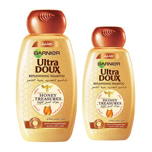 Garnier Ultra Doux Replenishing Shampoo With Honey Treasures Value Pack 600 ml + 400 ml