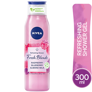 Buy Nivea Fresh Blends Refreshing Shower Gel Raspberry, Blueberry, Almond Milk 300 ml Online at Best Price | Shower gel & body wash | Lulu KSA in Kuwait