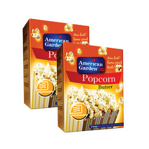 American Garden Butter Popcorn Microwave Value Pack 2 x 273 g
