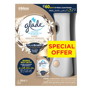 Glade Automatic Spray Unit + Sheer Vanilla Embrace Refill Value Pack Value Pack 269 ml