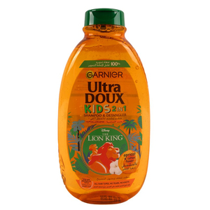 Garnier Ultra Doux Lion King Apricot & Cotton Flower Kids 2in1 Shampoo & Detangler 400 ml