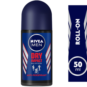 Buy Nivea Men Antiperspirant Roll-on for Men Dry Impact 50 ml Online at Best Price | Roll - Ons | Lulu Kuwait in Kuwait