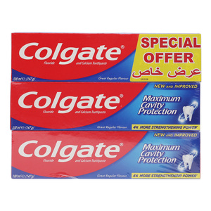 Colgate Maximum Cavity Protection Toothpaste 3 x 100 ml