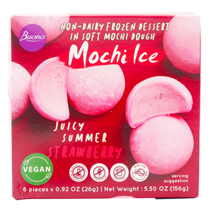 اشتري قم بشراء Buono Mochi Ice Frozen Dessert Strawberry 156 g Online at Best Price من الموقع - من لولو هايبر ماركت Ice Cream Impulse في الكويت