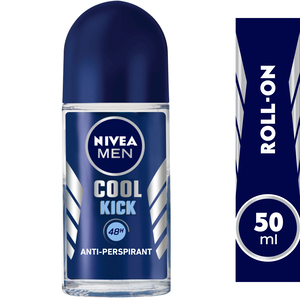 Buy Nivea Men Antiperspirant Roll-on for Men Cool Kick 50 ml Online at Best Price | Roll - Ons | Lulu KSA in Saudi Arabia